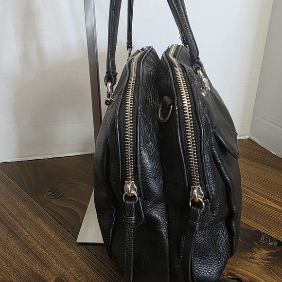 Coach Madison Georgie Satchel in black leather - Picture 5 of 15
